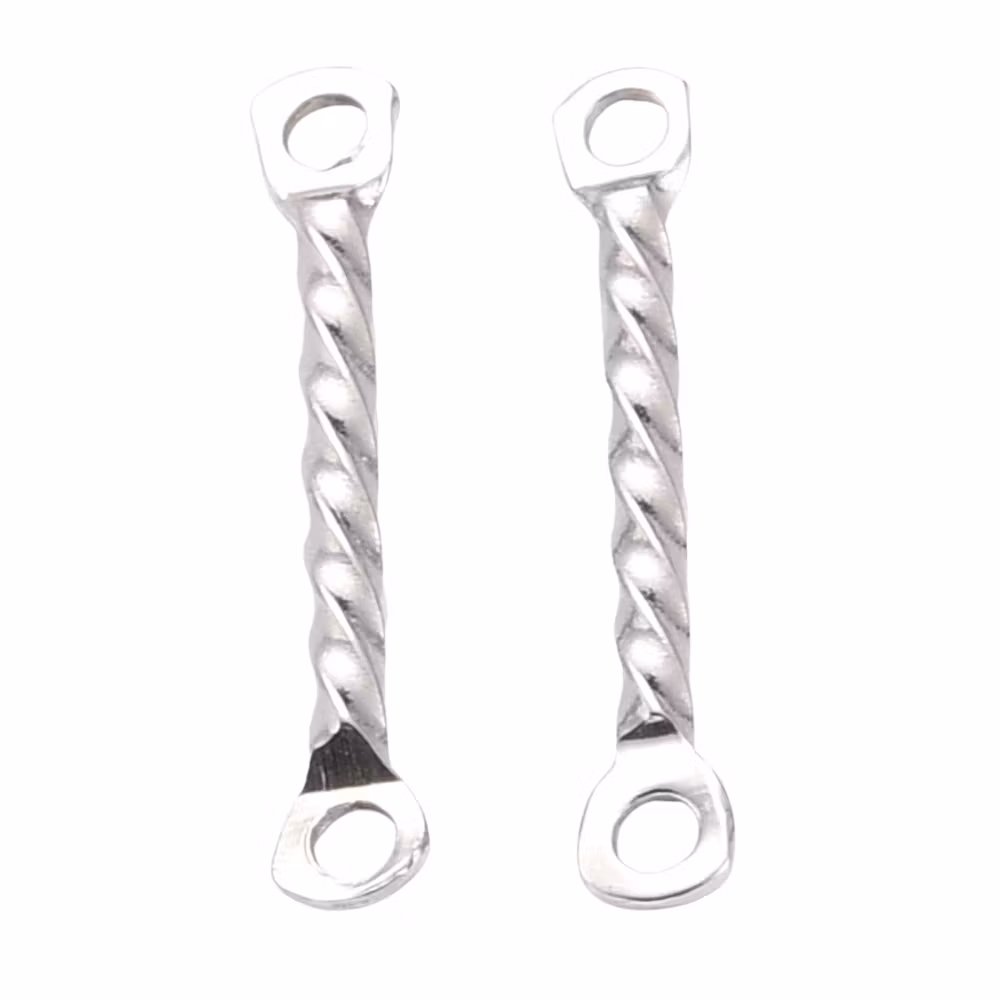 Rostfritt stål twistade länkar, 10 st