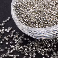 Seed beads 2 mm silver, ca 20 g