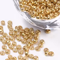 Seed beads 2-2.3 mm guld, ca 20 g