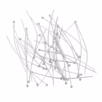 Kirurgiskt stål hattpinnar med kula 5 cm, ca 50 st