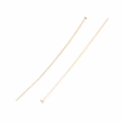 Guldfärgat kirurgiskt stål hattpinnar 5 cm med 24k plätering, ca 200 st