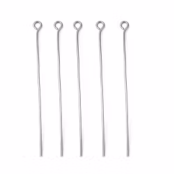 Rostfritt stål öglepinnar 3 cm, ca 50 st