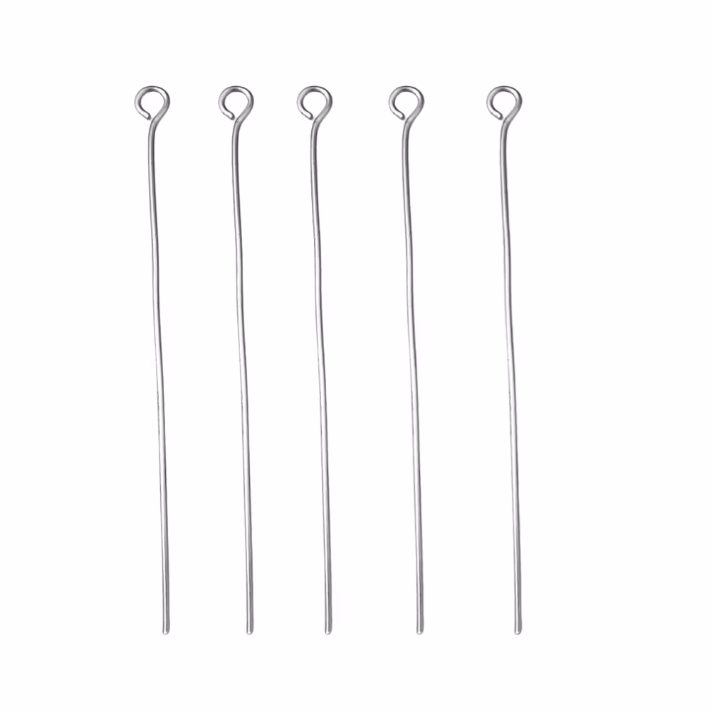 Rostfritt stål öglepinnar 5 cm, ca 50 st