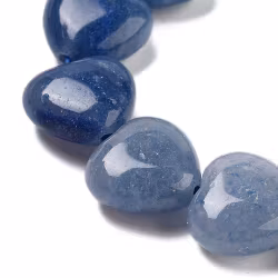 Blå aventurin hjärta 11 mm, 1 st