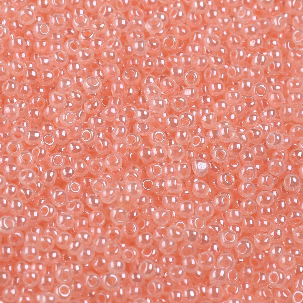 Seed beads 2 mm korall, ca 20 g