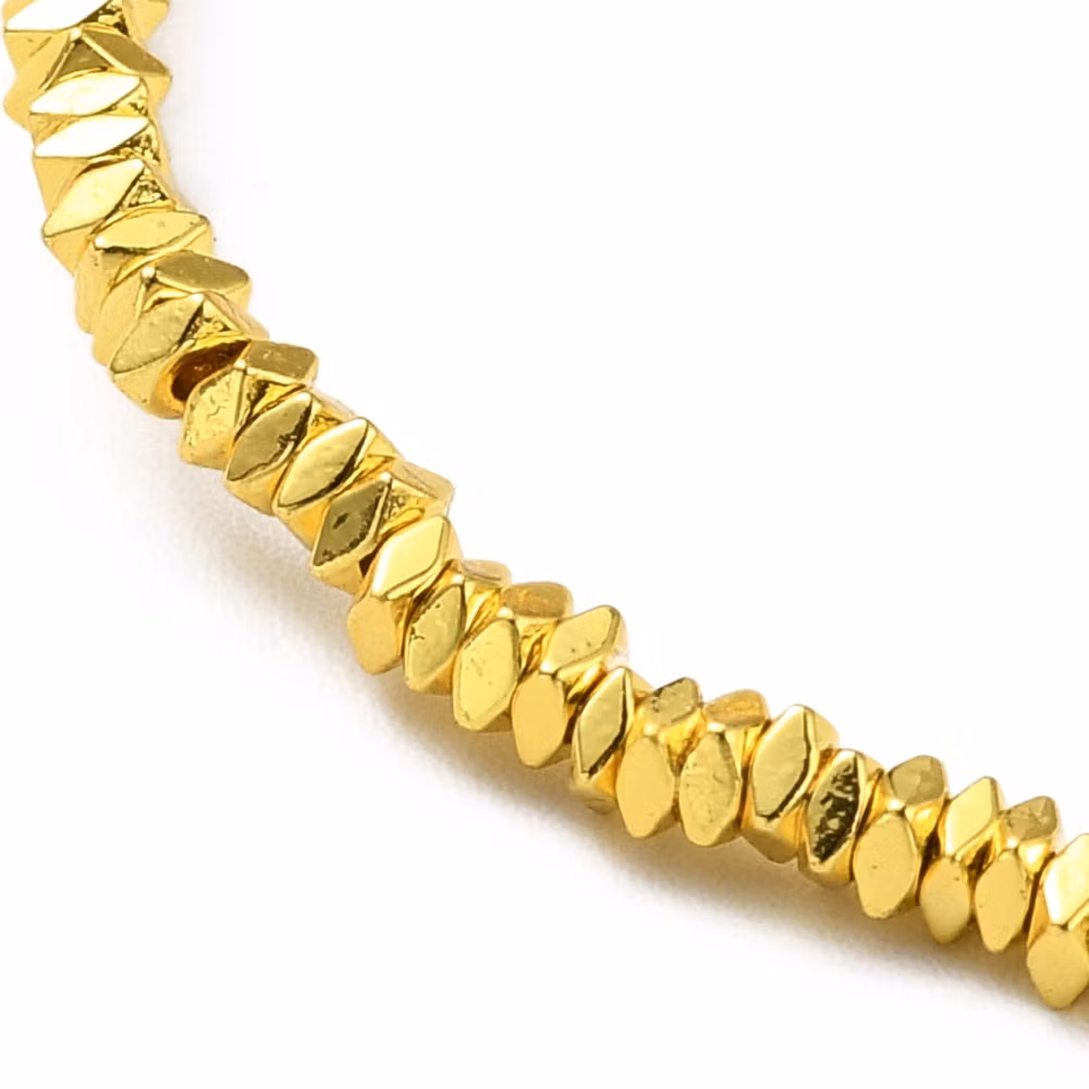 Guldfärgad hematit fyrkantiga 2 mm, 1 sträng