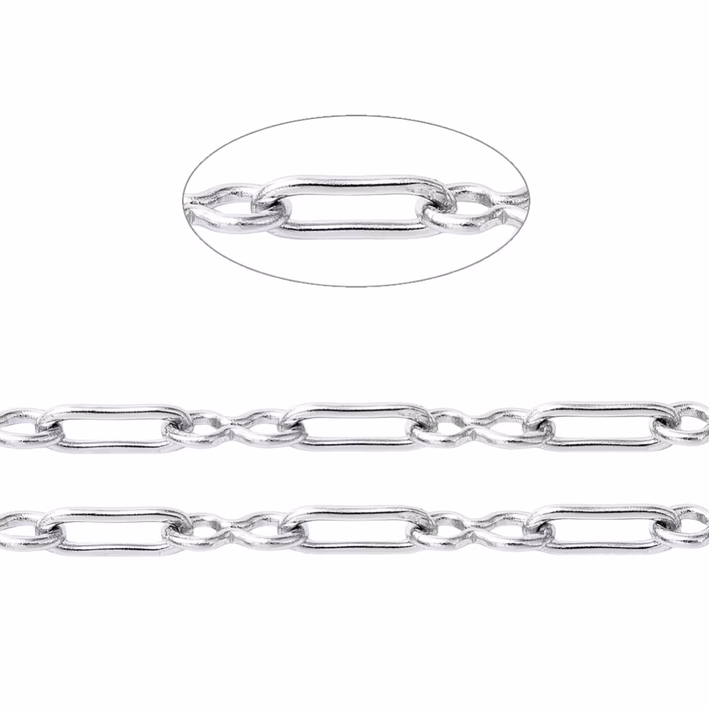 Rostfritt stål kedja rektangel, 1 m