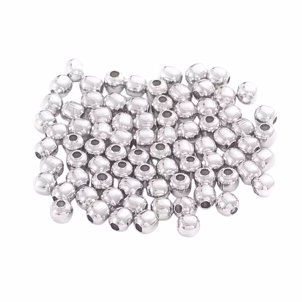 Kirurgiskt stål pärlor 2 mm, ca 50 st