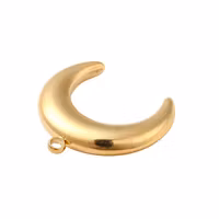 Guldfärgat rostfritt stål hänge crescent moon med PVD, 1 st
