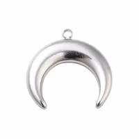 Rostfritt stål hänge crescent moon med PVD, 1 st