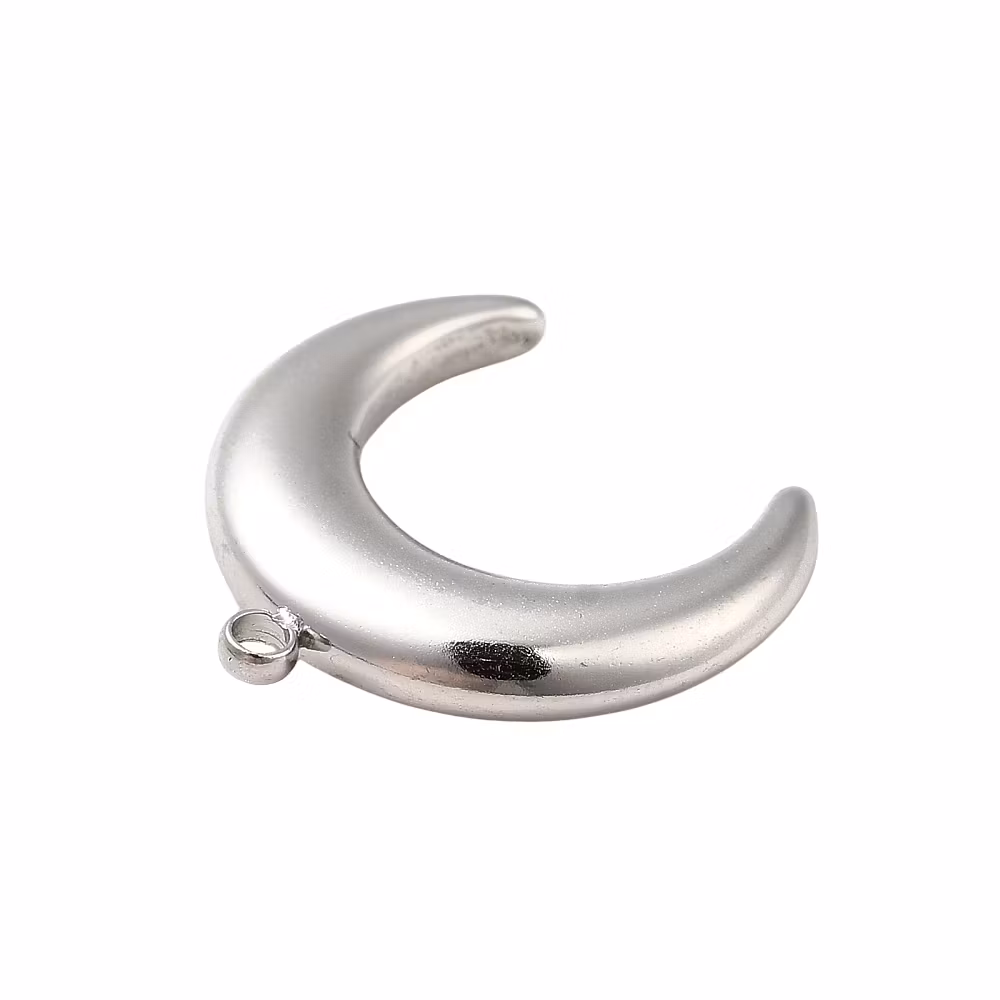Rostfritt stål hänge crescent moon med PVD, 1 st
