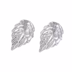 Guldfärgat kirurgiskt stål berlock mönstrade löv 18k, 10 st