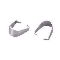 Silverfärgat rostfritt stål berlockhållare (bails) 8x7.5x4mm, 10 st