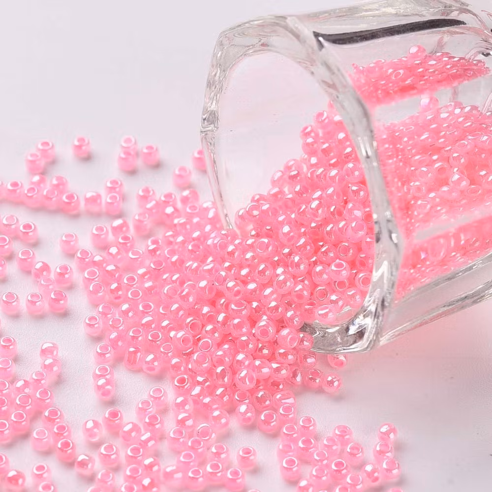 Seed beads 2 mm rosa, ca 20 g