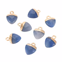 Guldfärgad berlock blå aventurin, 1 st