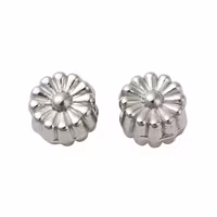 Rostfritt stål pärla blomma 5.5 mm, 1 st