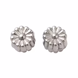 Guldfärgat rostfritt stål pärla liten blomma 5.5 mm med 18k, 1 st