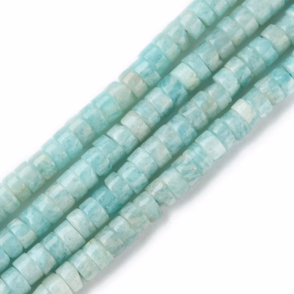 Amazonite rondeller 4x2 mm, 1 sträng