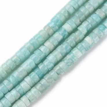 Amazonite rondeller 4x2 mm, 1 sträng