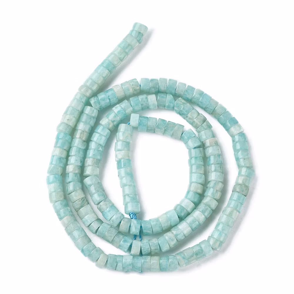 Amazonite rondeller 4x2 mm, 1 sträng