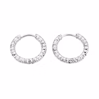 Rostfritt stål creoler mönstrade, 1 par