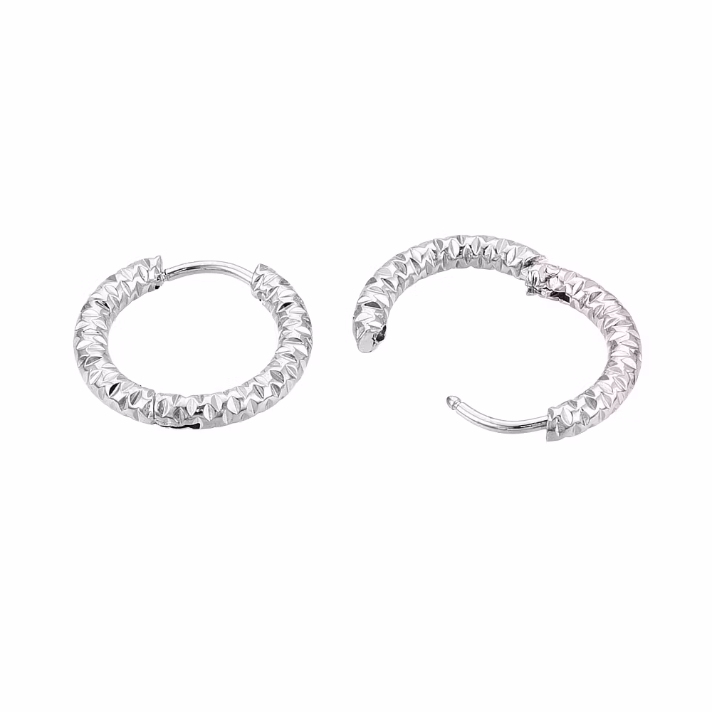 Rostfritt stål creoler mönstrade, 1 par