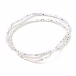 Silverfärgad hematit fyrkantiga 2 mm, 1 sträng
