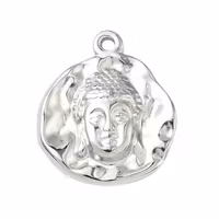 Rostfritt stål hänge Buddha, 1 st