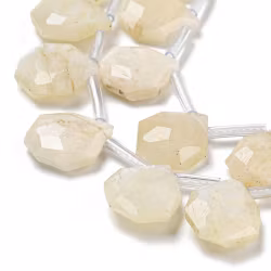 Månsten vit facetterad droppe 15 mm, 1 st