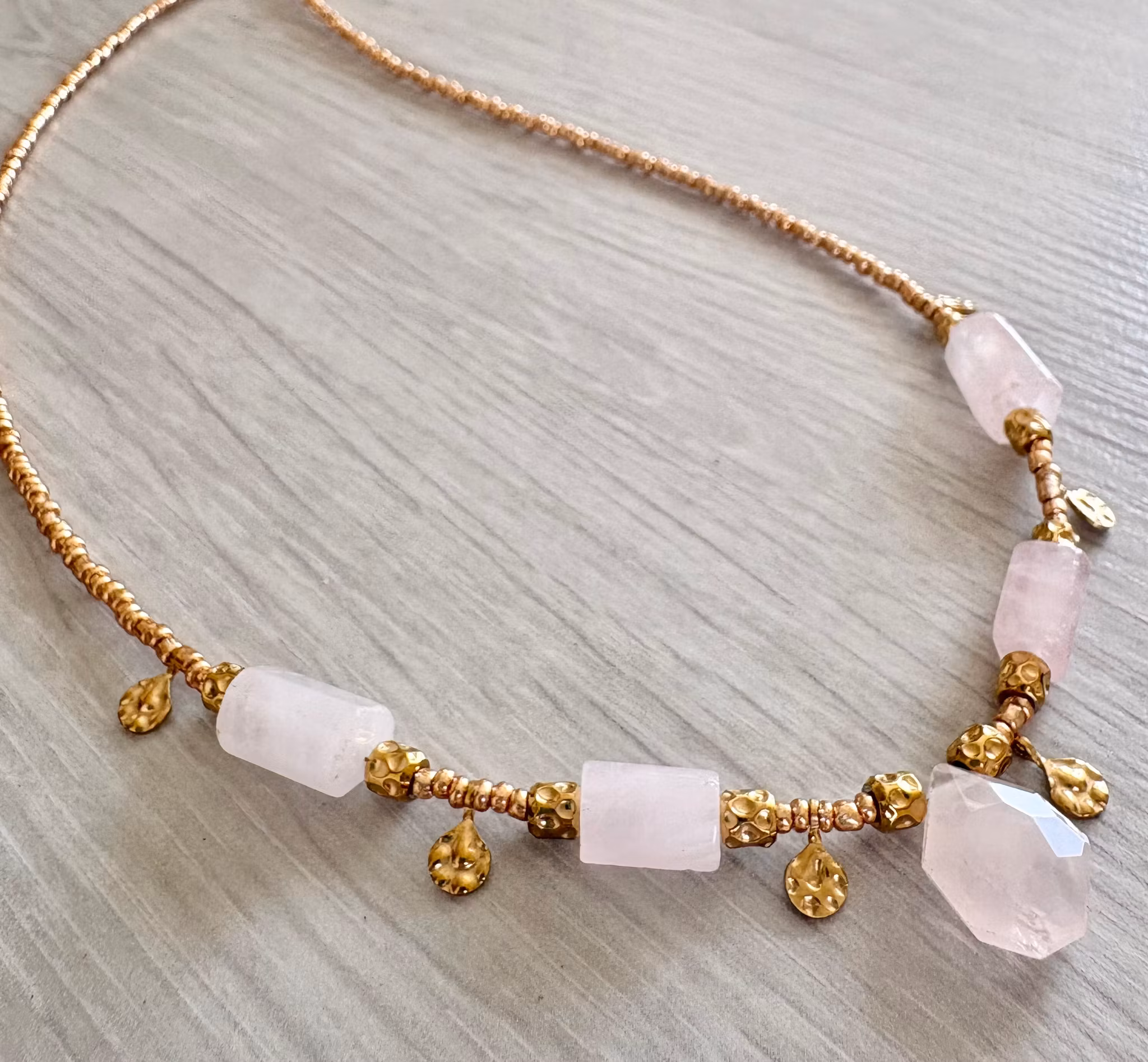 Rosenkvarts liten cylinder, 1 st