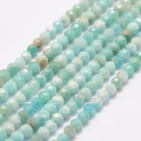Facetterad amazonite 3 mm, 1 sträng