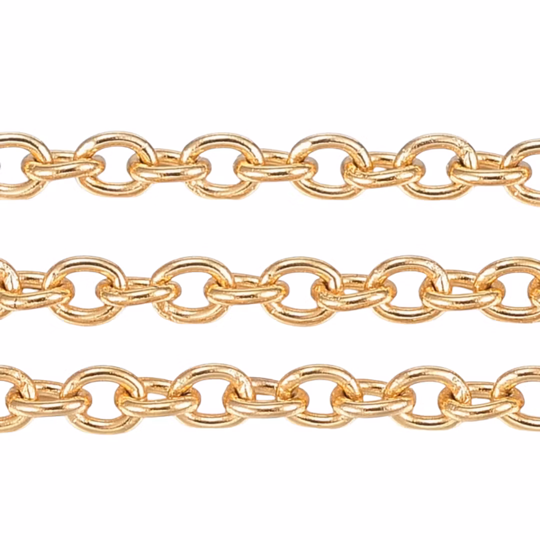 Kirurgiskt stål kedja 2.5x2 mm, 5 m