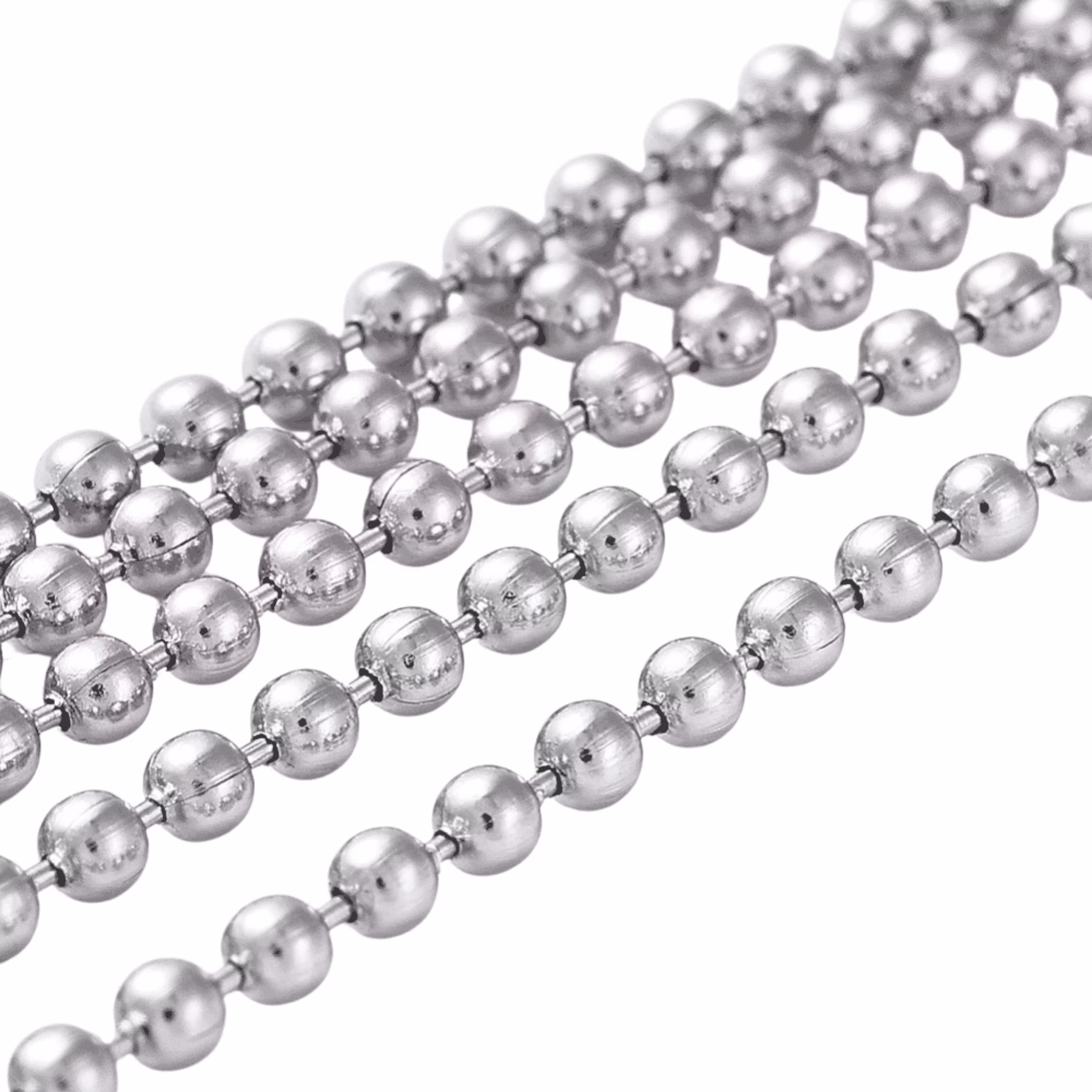 Guldfärgat rostfritt stål kulkedja 1.5 mm med PVD plätering, 5 m