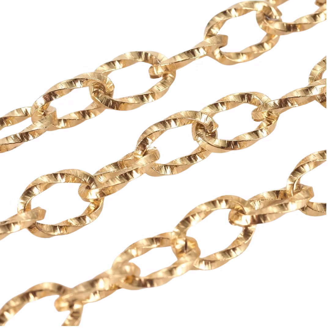 Rostfritt stål kedja med textur, 1 m