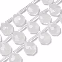 Bergkristall facetterad droppe 15 mm, 1 st