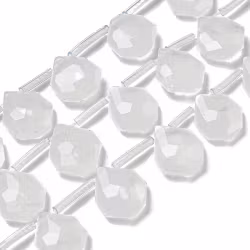 Bergkristall facetterad droppe 15 mm, 1 st