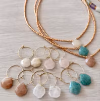 Bergkristall facetterad droppe 15 mm, 1 st