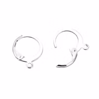 Silver-colored stainless steel round hairpins, 50 pcs.