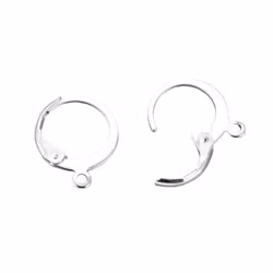 Silverfärgat rostfritt stål runda brisyrer, 50 st