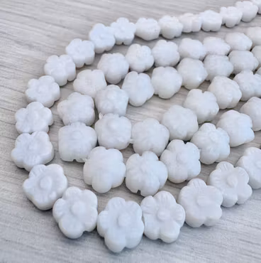 Jade vit blomma 8-9 mm, 1 st