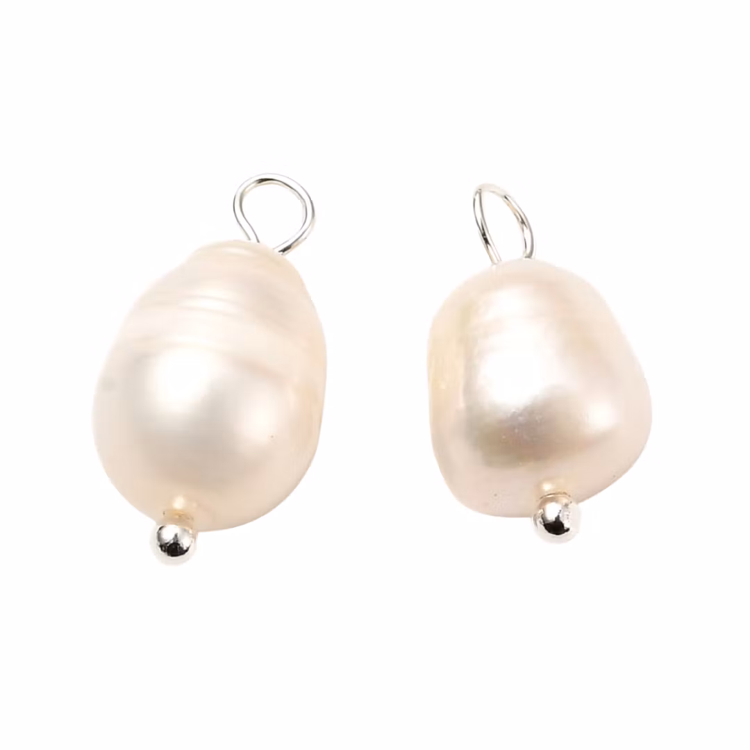 Silverfärgat rostfritt stål hänge sötvatten, 1 st