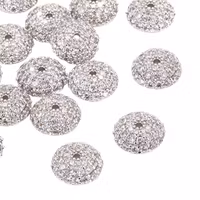 Antikfärgad pärlhatt 8 mm med cubic zirconia, 1 st