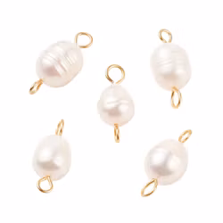 Guldfärgat rostfritt stål stora connectors sötvatten, 5 st