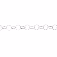 Gold-colored stainless steel chain 5 mm, 1 m