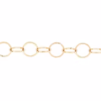 Gold-colored stainless steel chain 5 mm, 1 m