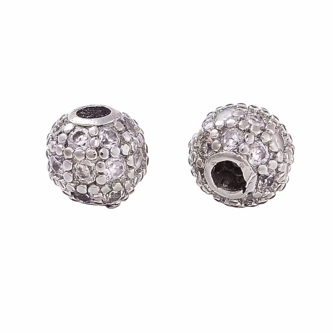 Antikfärgad strasspärla 4 mm, 1 st