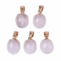 Gold-colored rock crystal pendant, 1 pc.