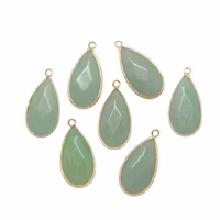 Gold-colored rose quartz pendant, 1 pc.