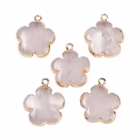 Guldfärgad berlock bergkristall blomma, 1st