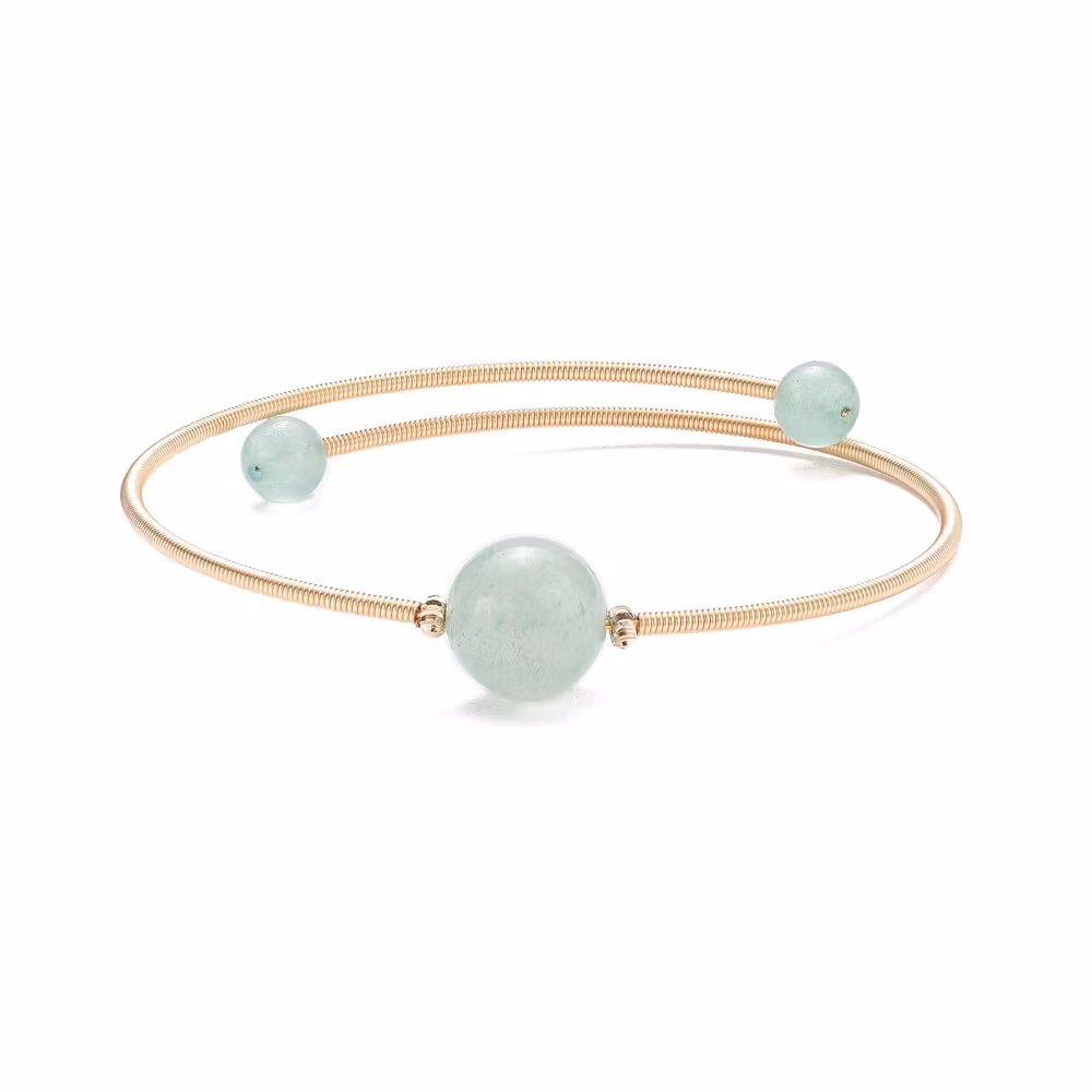 Guldfärgat armband aventurin, 1 st